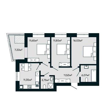 Продаж 3к Квартира Старокостянтинівське шосе ЖК AR/GO residence