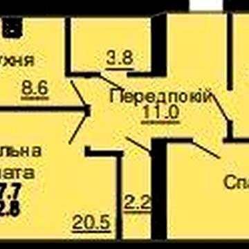 3 кімнатна 76.8 м2 ЖК Львівський Затишок