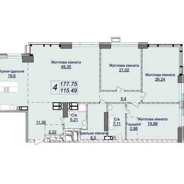 Продаж Без % 5к просторої квартири 177м2 (без ремонту) в ЖК Новопечерські Липки - Верхогляда, 22Б ЖК Новопечерські Липки