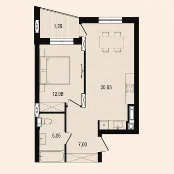 1-кімнатна квартира 46,05 м² від забудовника | ЖК Riviera Residence | Стрий ЖК Riviera Residence