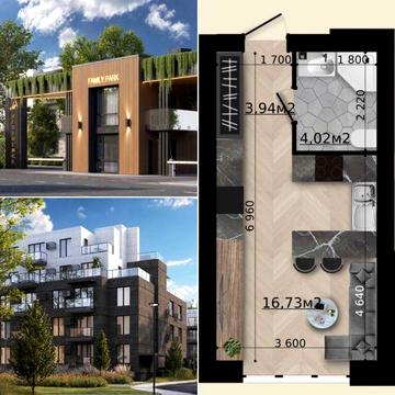 Буча ЖК Фемілі Парк ( Family Park Apartments) Буд 1, зданий з документами Поверх 3/3 Площа 24,2м2 Ціна 38300$ (в забудовника на 1240$ дорожче) ЖК Буча ЖК Фемілі Парк ( Family Park Apartments)