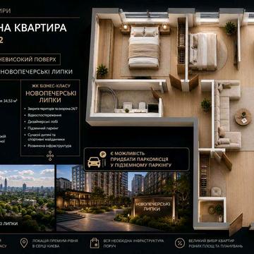 Продаж квартири ЖК Новопечерські Липки 77м2 вул. Верхогляда ЖК Новопечерські Липки