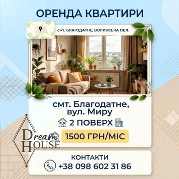 Оренда 2 кімнатної квартири