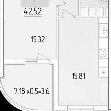 68 Жемчужина Kadorr City | 42,5 м² | 17 этаж | Вид на город | Цена ниже рынка ЖК 68 жемчужина