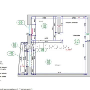1-кімнатна квартира площею 37,1 м² за адресою: вул. Олега Мудрака, 19.