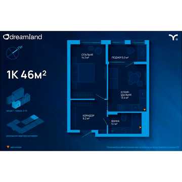 Продаж 1к Квартира Надрічна вулиця ЖК Dreamland