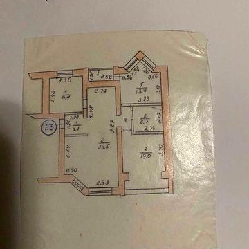 Трикімнатна квартира площею 93,4 м² в самому центрі Чернігова, на вулиці Мстиславська