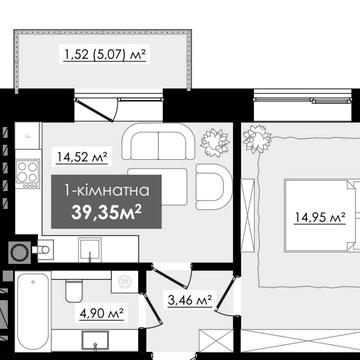 Продаж однокімнатної квартири ЖК Millennium River Club
