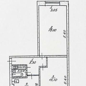 Продаж 2-кімнатної квартири, 17-й квартал 3 поверх