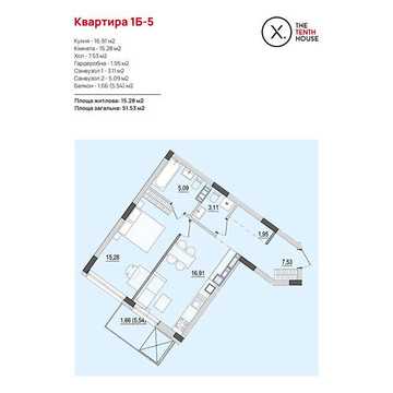 Продаж 1к Квартира Келецька вулиця ЖК The TENTH House