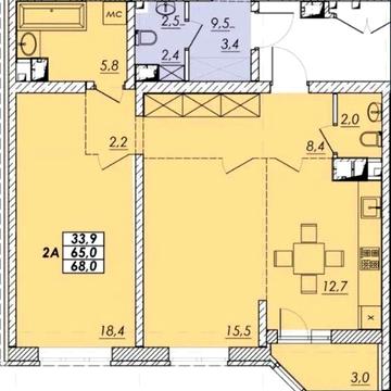 Продам 2 к квартиру 67 м2 у ЖК «Прохоровський квартал»/Молдаванка (322-677) ЖК Прохоровский квартал