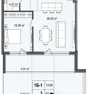 Продаж видової 1к квартири ЖК Park Lake City 1.5 Vita з внутрішнім двориком ЖК Park Lake City