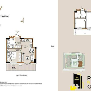 Продаж 1-кімнатної квартири з терасою (5 секція) в ЖК Olegiv Boutique Residence ЖК Olegiv Boutique Residence