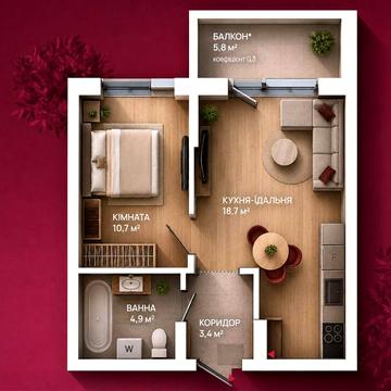 Продаж 1к квартири в центральній частині міста! ЖК Фемелі Плаза ЖК Family Plaza