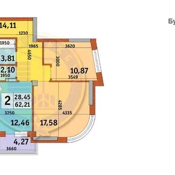 Двокiмнатна 62.2 кв.м ЖК Урлiвський 2, Киiвмiськбуд ЖК Урлiвський 2
