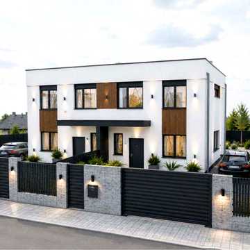 Продажа будинку на етапі коробки ,дуплекс.160 м2. с.Погреби масив Висока. Можливо  Розтермінування на 6-12 місяців