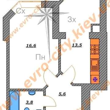 Продаж однокімнатної квартири 40,3 кв.м на 5 поверсі в ЖК Софія Сіті Сонячна 5 ЖК София Сити