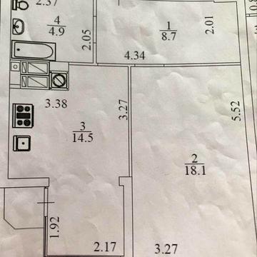 Велика 1 кімнатна квартира 47м2! ЖК На Прорізній! Газ! Балкон!