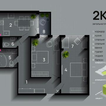Здана  2-км квартира в ЖК Family Plaza . єОселя, єВідновлення, Ваучер ЖК Family Plaza