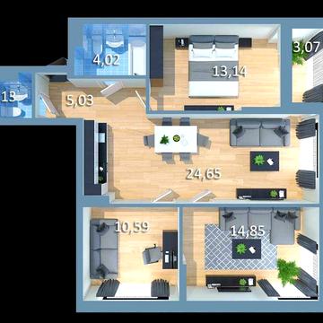 Продам 3-кімнатна квартира 77,48 м² | ЖК Урлівський-1 | Причальна, 11 ЖК Урлівський-1