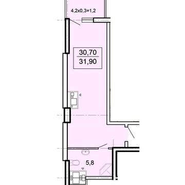Продам 1-кім квартиру-студію в ЖК Акрополь (3-271-132) ЖК «Акрополь»