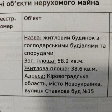 Продам дом в Новоукраинке