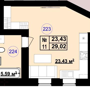 Продаж квартири в Крюківщині | 32,2 м² | Без комісії