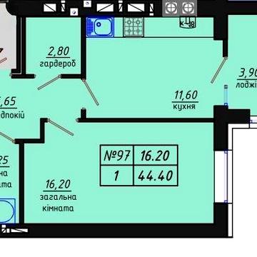 Продаж 1 кімнатної квартири в найкращому мікрорайоні ЖК Глорія