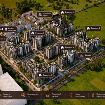 1 кімнатна квартира 49 м2 ЖК Park Residence