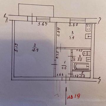 Продам одно комнатную квартиру 12  500