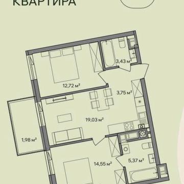 Терміновий продаж 2-кімнатної квартири в ЖК Central Park ЖК Central Park