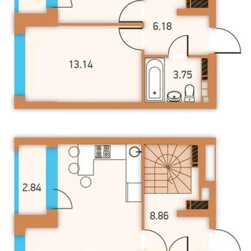 ЖК Twin House 2 рівнева 2-комнатна квартира ЖК Twin House