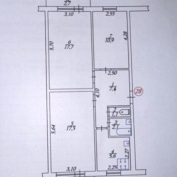 Продається 3х. кімнатна квартира в м. Тростянець Сумської області.