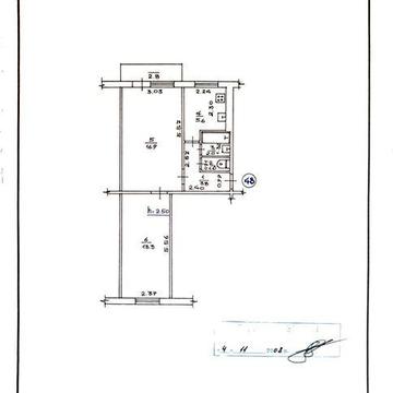 2-кімнатна квартира, вул. Євшана 1, 44 м²