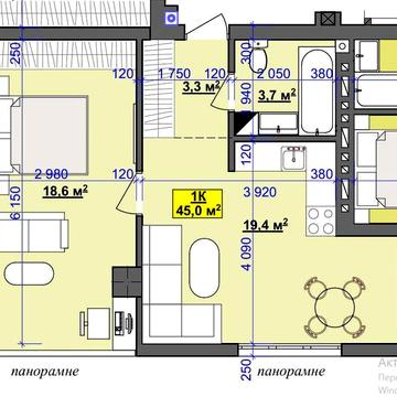 Продаж великої 1-кім квартири ЖК "Central Park" вул. Національної Гвардії, центр, парк ЖК Central Park