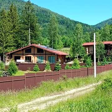 Продаж панорамний  дохідний котедж в Карпатах в стилі шале "під ключ"  в містечку Швейцарське вкл. газ камін гараж чан мангал  меблі + упр. компанія
