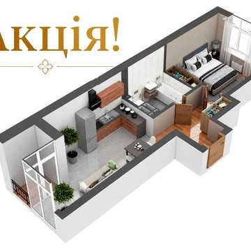 готова квартира 40 м2 з комплектацією white-box | ЖК Гранд Бурже ЖК Гранд Бурже