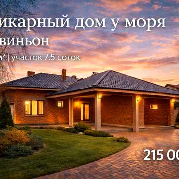 Совиньон,  коасный кирпич, 7.5 сот, одноэтажный!