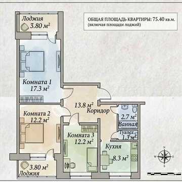 Продаю 3х-квартиру. Оболонский р-н под ремонт.