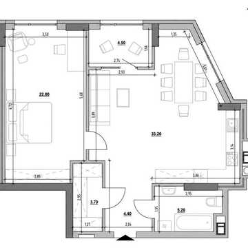 2 кім квартира 73,8 м² ЖК Ярославенка Стрийський парк ЖК Ярославенка