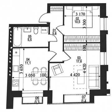 Продаж 2-кімнатної квартири 51,18 м² у ЖК City Lake, Білогородка — низькоповерховий комплекс біля озера з власною інфраструктурою ЖК City Lake