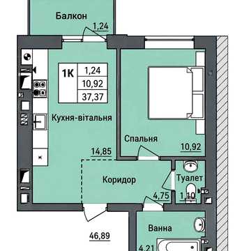 Продаж 1к квартири 37.37 кв.м газ балкон ЖК Бургундія 3 Григорія Сковороди Ірпінь Єоселя жк Бургундія 3