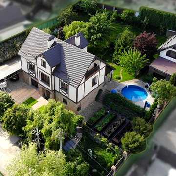 Автономний дім 215м² + гостьовий будинок 64м²|12 соток|басейн|сауна|Хотів