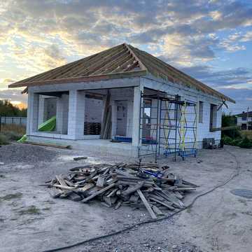 Розпочате будівництво одноповер. будинку 110 кв.м., Куба Дмитрівка