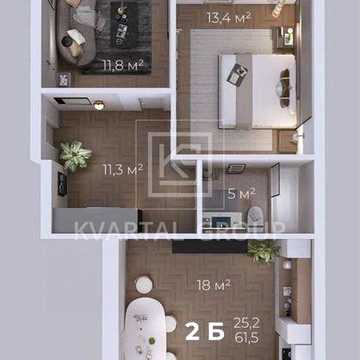 Повноцінна  2 кімнатна квартира 860$за м2 Ворзель