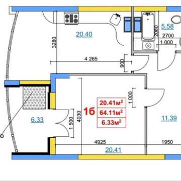 Продаж 1 кімнатної картини 63,6 кв Припортова 22/1 м-рн Митниця ЖК Припортова 22/1