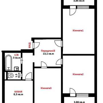 Продам 3 кімнатну квартиру Харківське шосе, 146.
