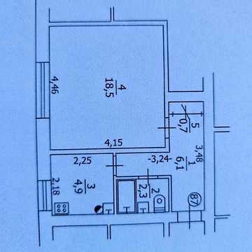 Квартира (1кім) в місті Бориспіль – вулиця Глибоцька (3 поверх) Є відеоогляд