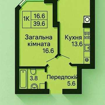 Продаж однокімнатної квартири 41 м2 ЖК Софія Нова ЖК Софія Нова