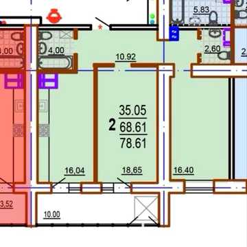 Продаж 2-кімнатної квартири 79 м² у ЖК «Шекспіра» ЖК Шекспіра